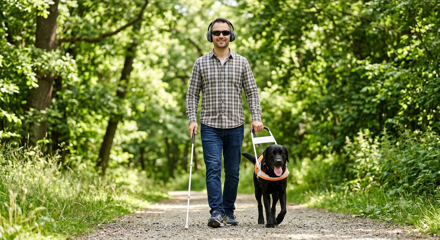 Man walking dog
