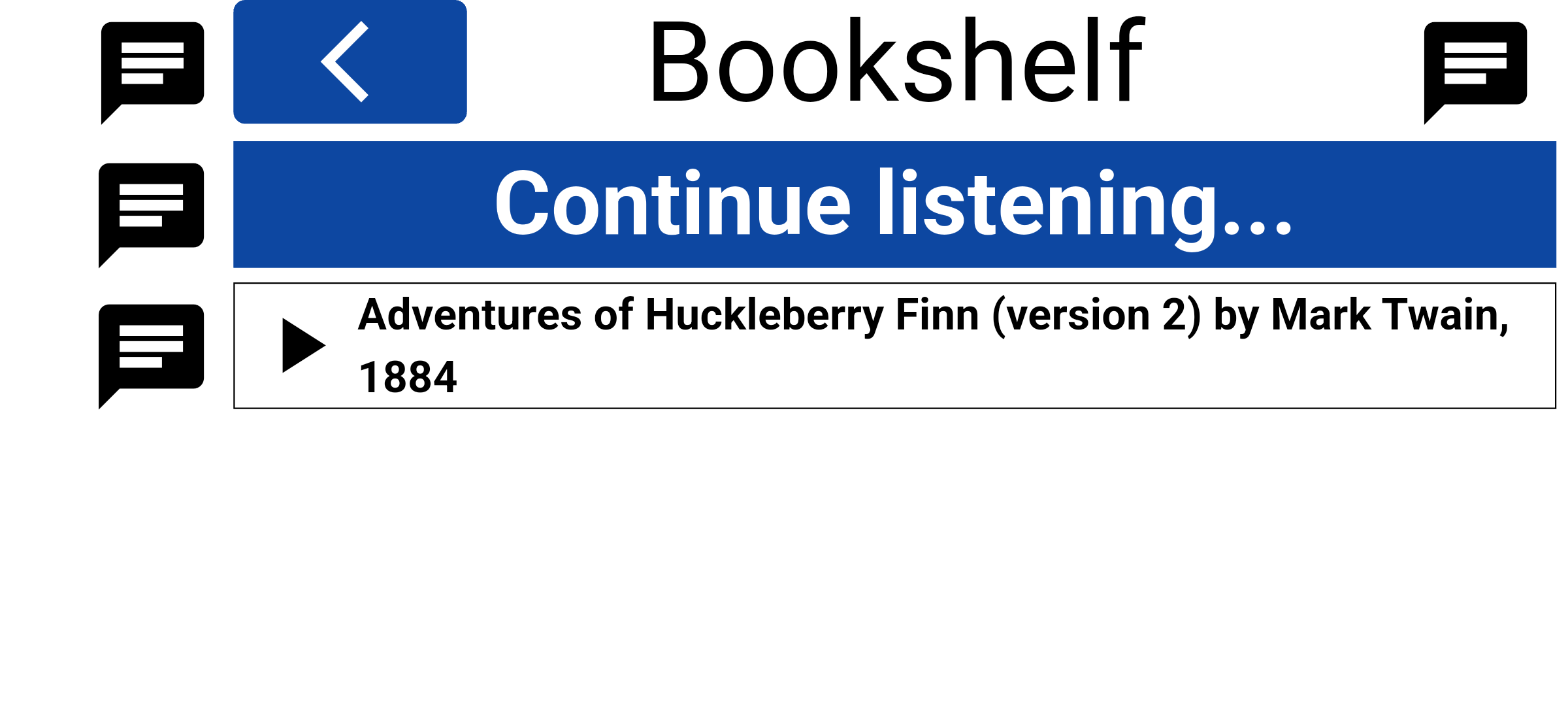 My Library with Continue Listening